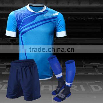 2016 hot sale newerst design sublimation bule soccer jersey