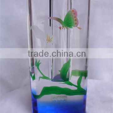 glass bottle home decorate crystal hand painted flower vases antique