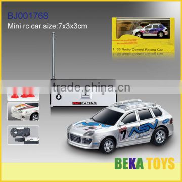 New item 1:63 mini rc toy car 4 channel radio control racing car