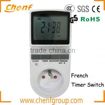 Newest Design French type 3680W mechanical timer switch with CE
