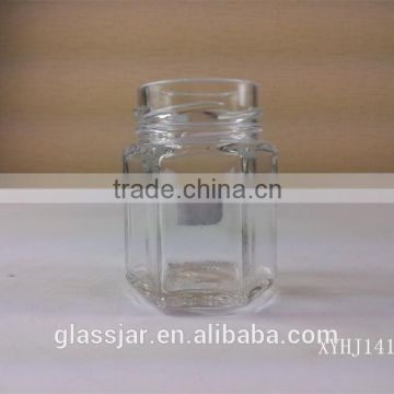 Small jam glass jar honey glass jar