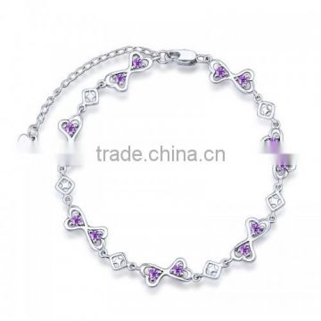 Made with 925 sterling silver jewelry fashion Purple jewelry