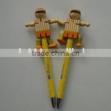 promotional student fancy wooden cheap puppet pen