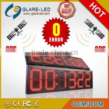 6 Digit Clocks LED Sign red color double sides outdoor high waterproof!!!