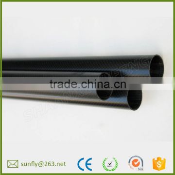custom round carton fiber hollow tube/ croll wrapped cutting carbon fibre/ china high strengthen carbon fiber tubes for sale