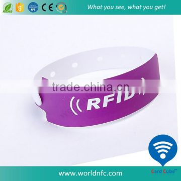 Waterproof NFC NTAG213 Disposable Wristband for Event