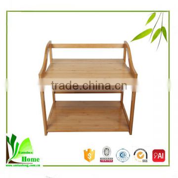 Foldable Bamboo Microwave Shelf