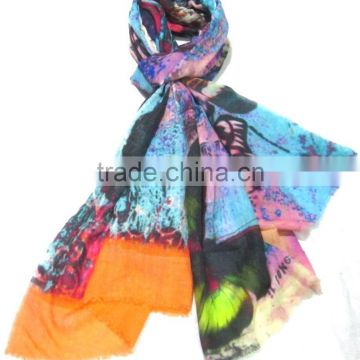 Wool Digital Printed shawls
