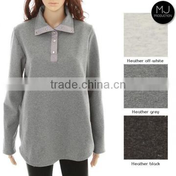 Factory Heather Fabric Winter Pullover Women Clothing