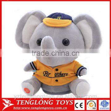 New arrival custom electric singing rotating elephant plush toy