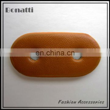 2 holes PU leather button