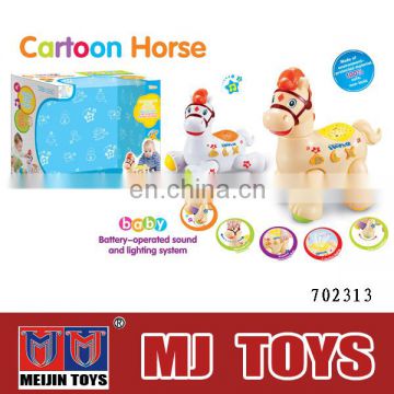 Battery operated zoo animals plastic toy Plastic horse toy with music and light