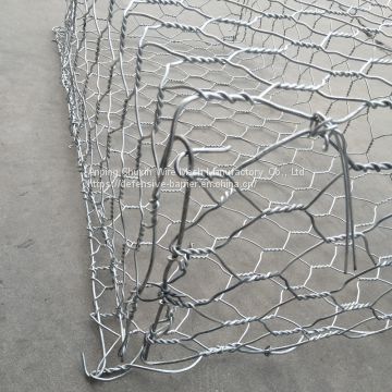 Galvanized gabion hexagonal wire mesh gabion basket for wire gabion wall