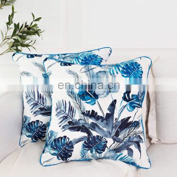 Cushion cover with piping luxury throw pillow cover