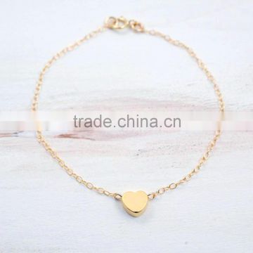 WL1064 14k gold chain link bracelets girls hand chain bracelet