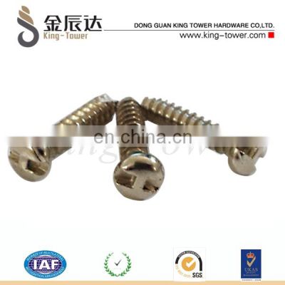 H slotted pan head anti-theft /security screw with self cutting tail (with ISO and RoHs certification)