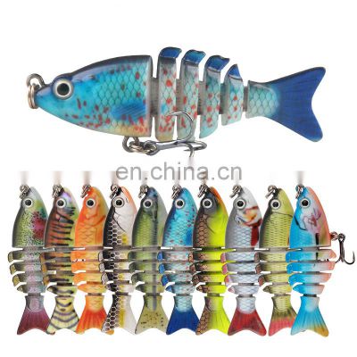 Sinking  Minnow Baits 5.8cm/4.7g 6Sections  With 3D Lure Eyes