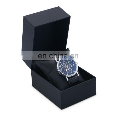 Wholesale Customized  Packaging  Gift Bright Black Paper Watch Organizer Display Watch Box