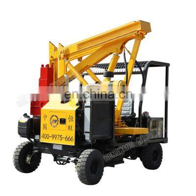 Solar post ramming piling machine for solar power plant project