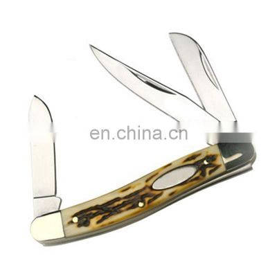 3.5inch  stag handle pocket knife folding blade knife