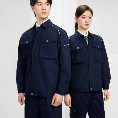Long sleeved work clothes with multiple pockets for men and women, customized factory for workwear