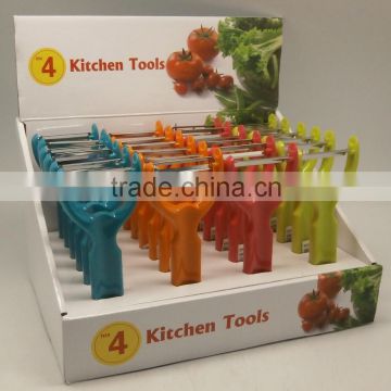 FLAT COLORFUL HANDLE KITCHEN GADGET, KITCHEN ACCESSORIES WITH DISPLAY BOX