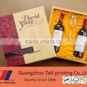 Customized paper fancy wine boxes