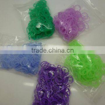 different color finished diy bracelet rubber loom bands