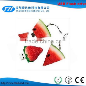 bulk cheap novelty watermelon fruit shape soft pvc 4gb thumb drive usb flash drives                        
                                                Quality Choice