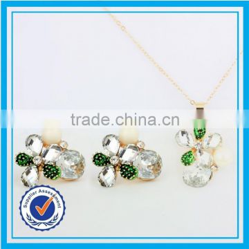 Cheap price turkish jewelery set earring necklace diamond jewelry sets