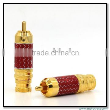 High Performance 24k Gold Plated Audio RCA Connectors