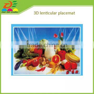 custom design Plastic 3D lenticular table placemat