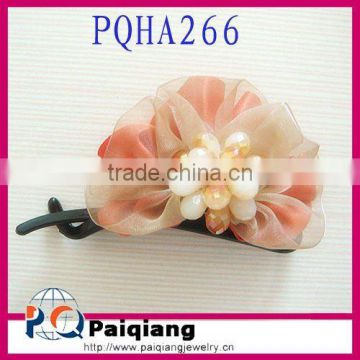 2012 Hot sale fabric flower hair clamp