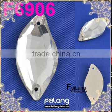 Feilang brand leaf button flat back crystal button