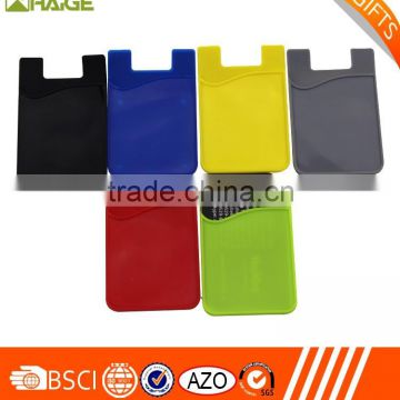 Customize handy Cell Phone ID Holder silicone cell phone wallet holder