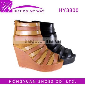 elegant high heel ladies sandals, hot selling wedge shoes