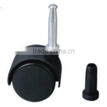 40mm hooded twin wheel caster with plastic socket