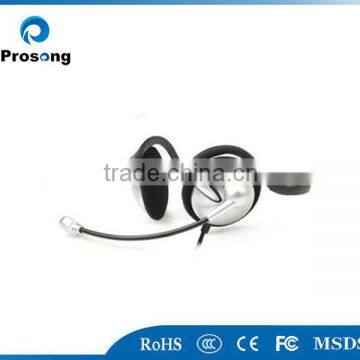 Simple design audio neckband headset with mic PS-K008MV