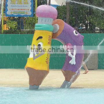 Cartoon water spray play for kids of aqua park water park