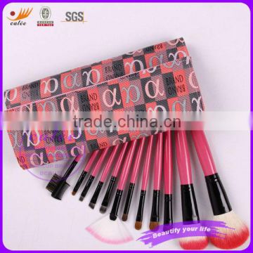 12pcs animal and synthetic hair cosmetic brushes makeup kit