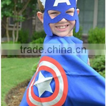 Hot Selling 70x70cm Satin Superhero Promotional Cape With Mask
