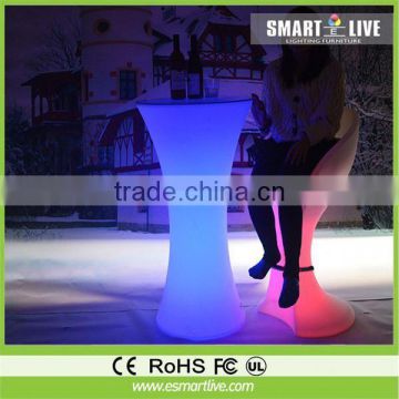 led RGB lighting interactive bar tables&cocktail table