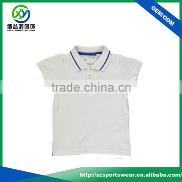OEM Custom Uniform Kids Polyester Knit Collar Sport Polo Shirt Wholesale