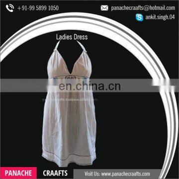 Wholesale Cotton High Quality Lady Women White Long Dress