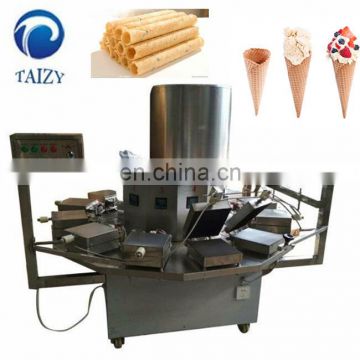 Ice cream cone wafer making machine 12 pan rolling fried ice cream machine price pan fry ice cream rolls machine