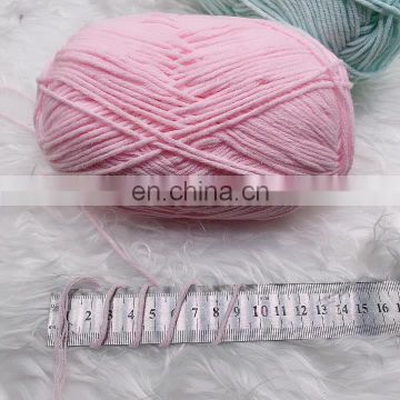Lenuo hand knitting crocheting worsted high bulk fancy solution dye 3ply 100% acrylic yarn