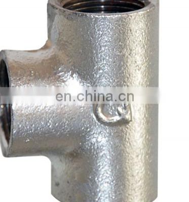 high quality baked galv plain end malleable iron pipe fittings