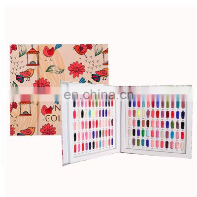 Book shape gel nails polish painting storage box packaging acrylic claw nails set colour card catalogue display rack
