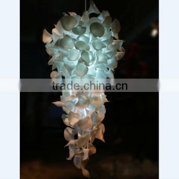 Decorative White Glass Flower Wall Lamp