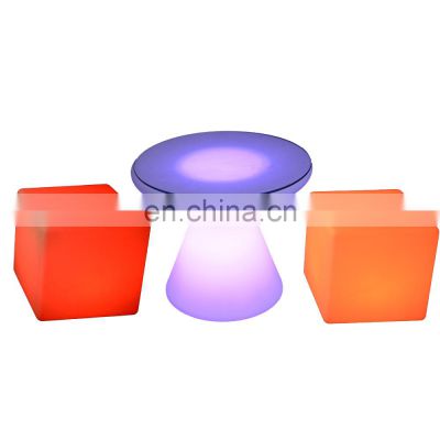 holiday lighting led furniture cube chair led lounge pub bar furniture square chair stool